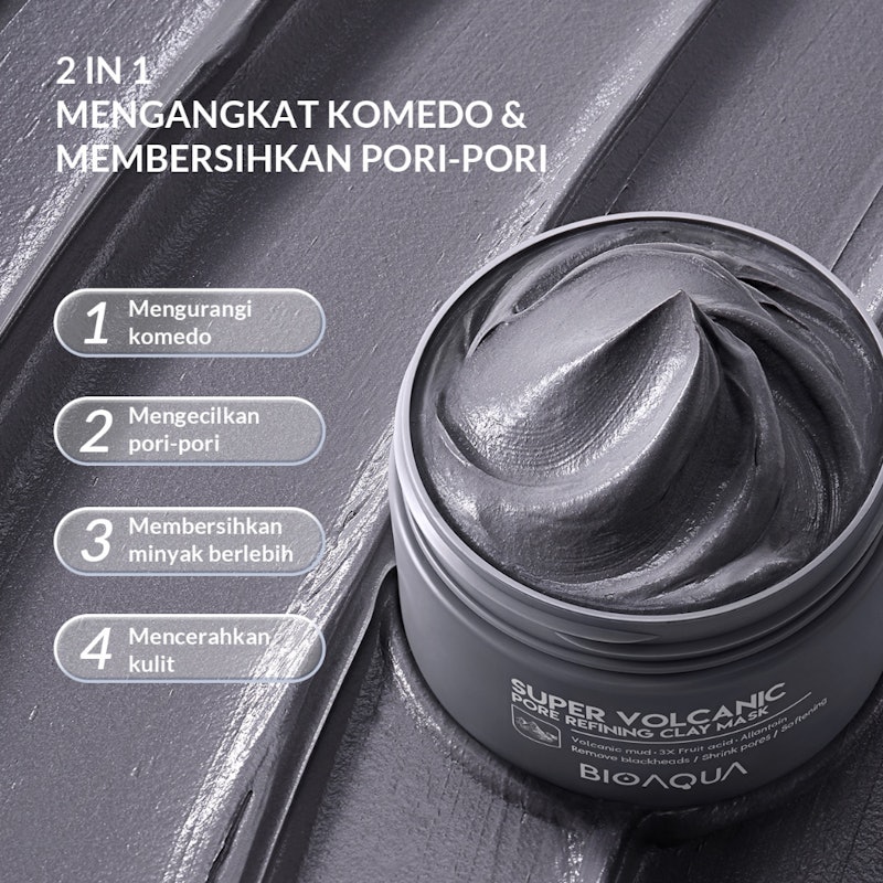 BIOAQUA Super Volcanic Pore Refining Clay Mask 3