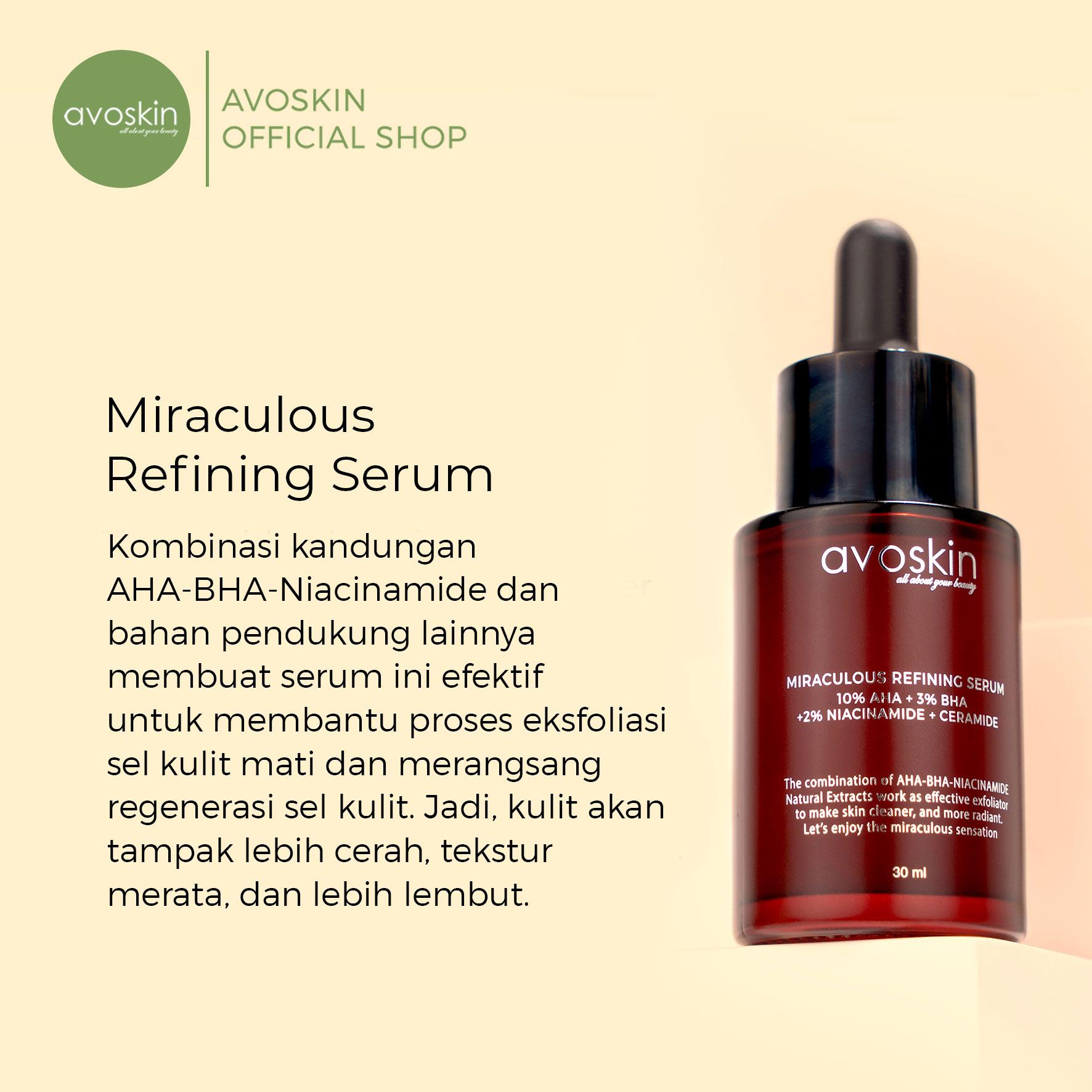AVO Innovation Technology Avoskin Serum Miraculous Refining AHA BHA