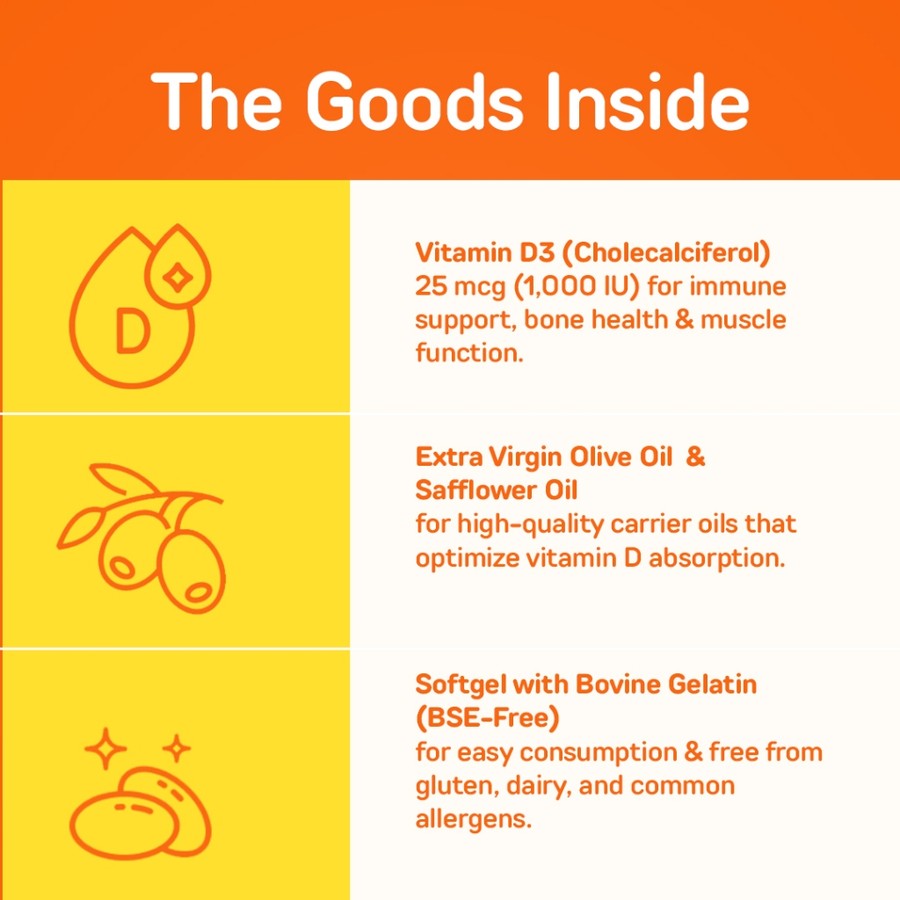 NOW Health NOW Vitamin D-3 1000 IU