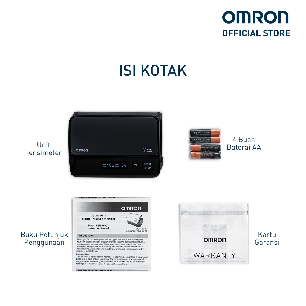Omron Manufacturing of Indonesia Omron Smart Elite + Blood Pressure Monitor HEM-7600T