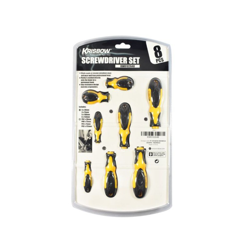 Set 8 Pcs Obeng Plus & Minus 3