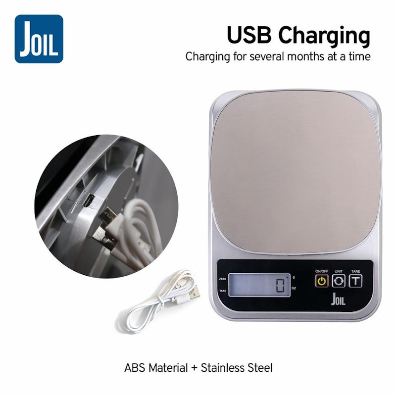 Joil Digital Stainless Steel Tare & Chargeable 2