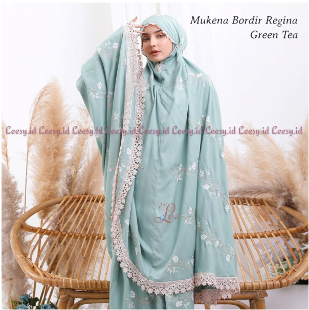  Jumuna Mukena Lace Dewasa Bordir Regina