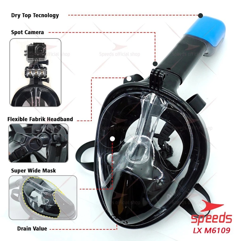 SPEEDS Snorkling Mask Full Face 3