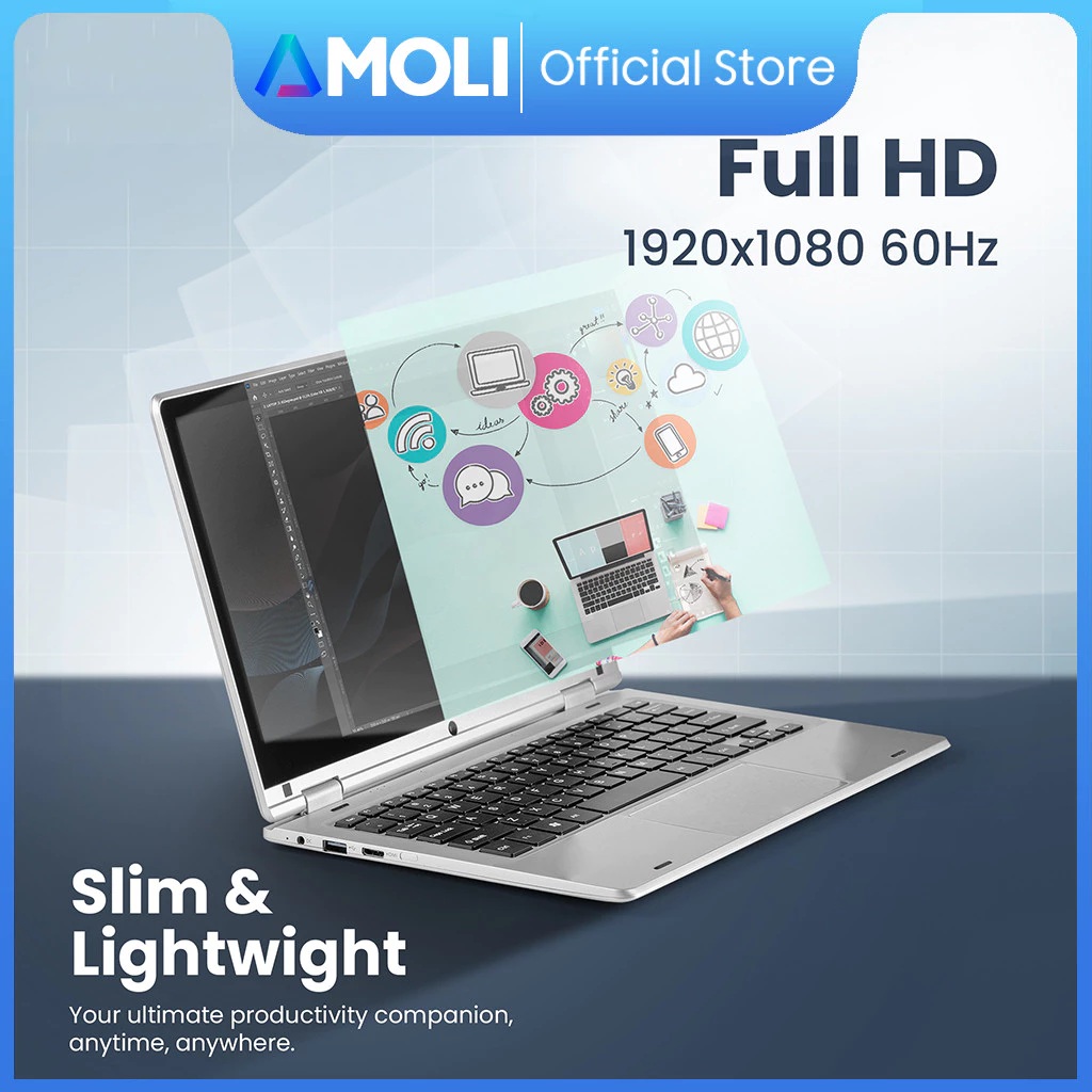  AMOLI 2 in1 Laptop Touchscreen Intel N4020