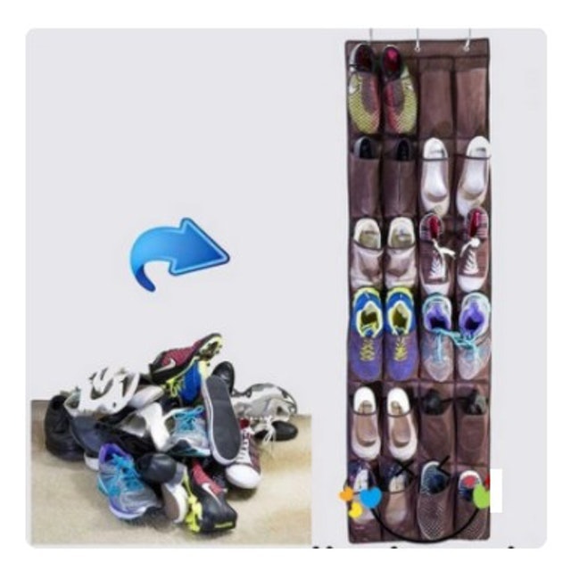  Rak Organizer Sepatu Gantung Dinding 24 Saku