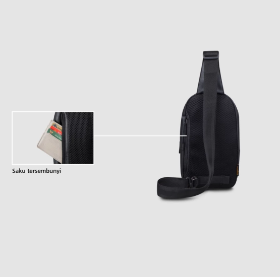 Eksonindo Multi Product Industry Bodypack Weston 2.0 Emboss Sling Bag Hitam