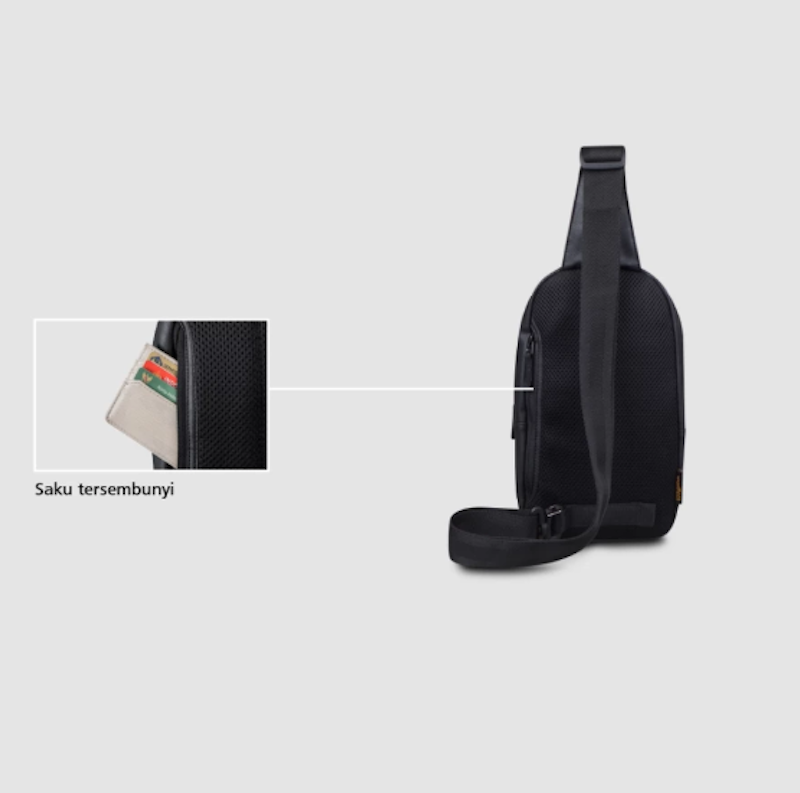 Bodypack Weston 2.0 Emboss Sling Bag Hitam 3