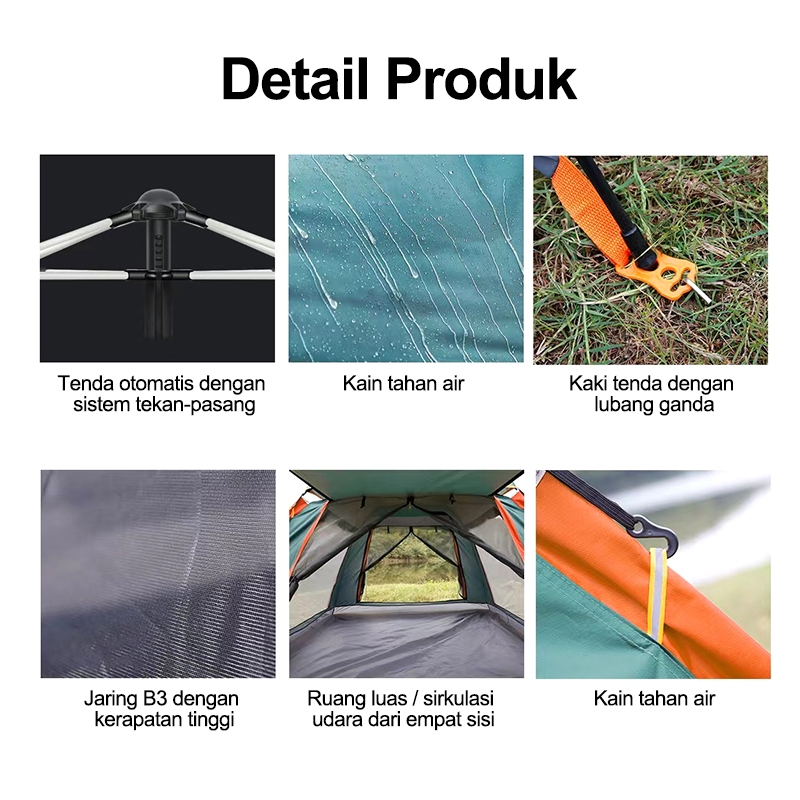  EBUY Tenda Camping Kapasitas 4-6 Orang 