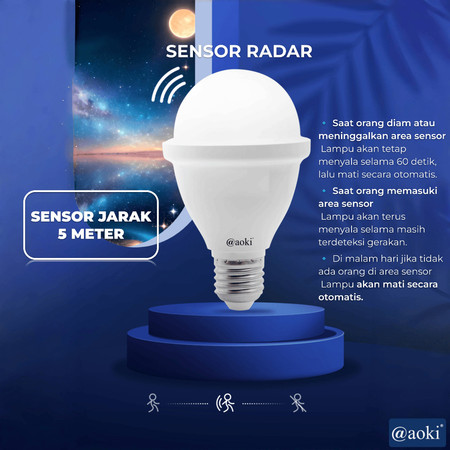 AOKI AOKI Lampu Bohlam LED Sensor Radar 10W AK-5703SR