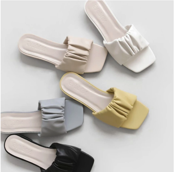  SAPPUN Belir Wrinkle Mule Sandals