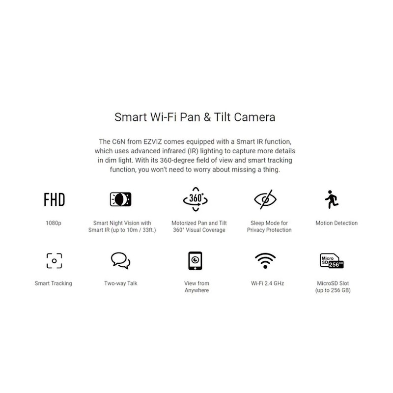 Ezviz Smart Wi-Fi Pan & Tilt Camera 2MP 3
