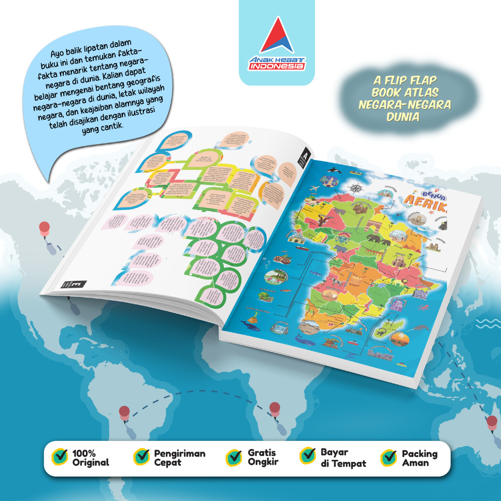 Anak Hebat Indonesia A Flip Flap Book: Atlas Negara-Negara di Dunia 