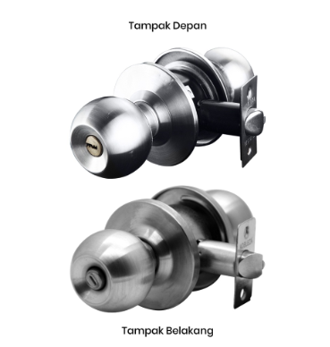 Cahaya Bangunan Baru NOBLEZA Kunci Bulat Stainless NKB-587 SS