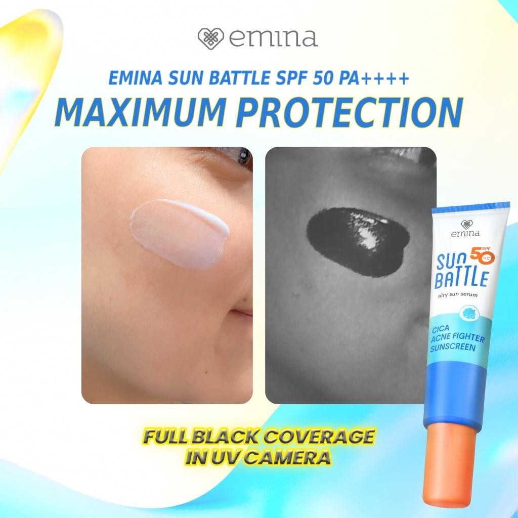 Paragon Technology and Innovation Emina Sun Battle SPF 50 PA++++ Cica Acne Fighter Sunscreen