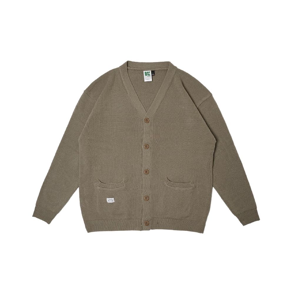 Russ & Co Sweater Cardigan Knitting Rajut Tweed Brown