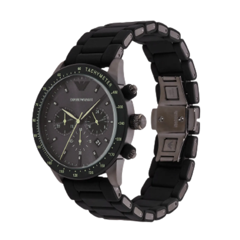 Chronograph Gunmetal Stainless Steel Watch 1