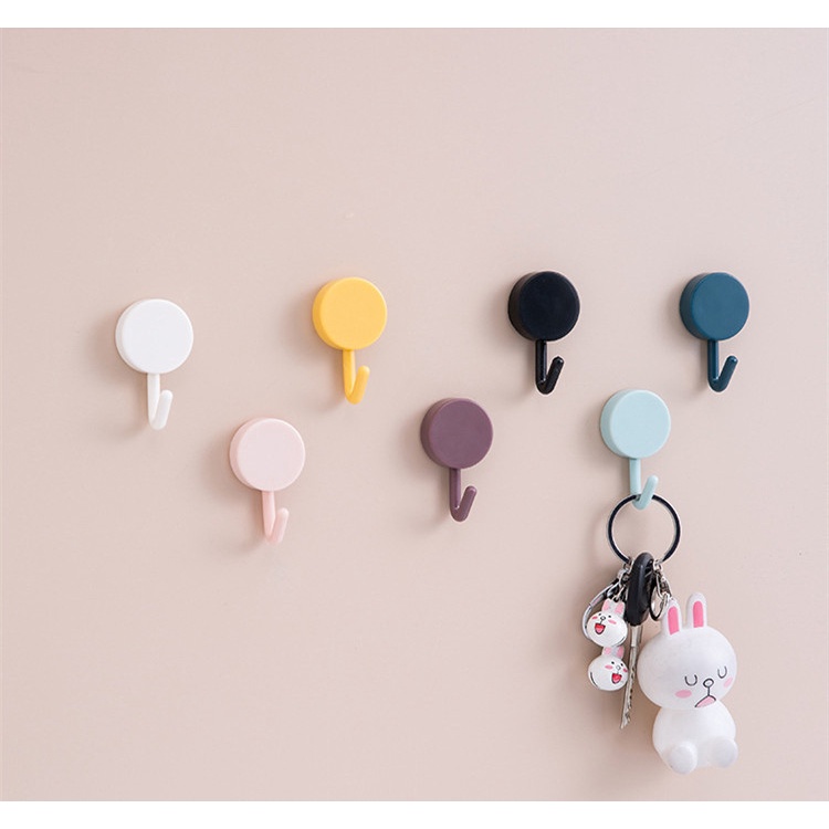  Gantungan Hook Bulat Polos Tempel 