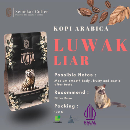 Semekar Coffee and Roastery Semekar Coffee Arabica Kopi Luwak Liar