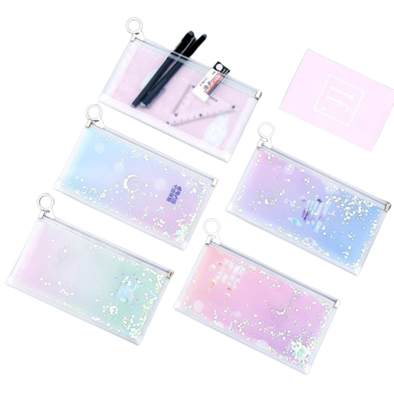 Kotak Pensil Motif Glitter 1