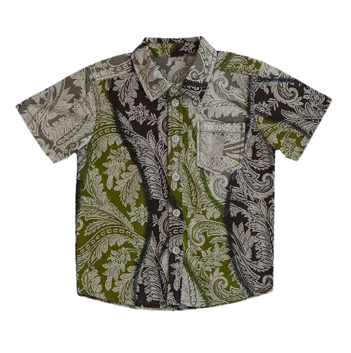 Torio Indonesian Smart Casual Green Batik