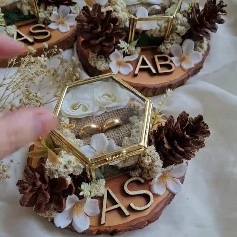 Rustic Hexa Ring Box 4