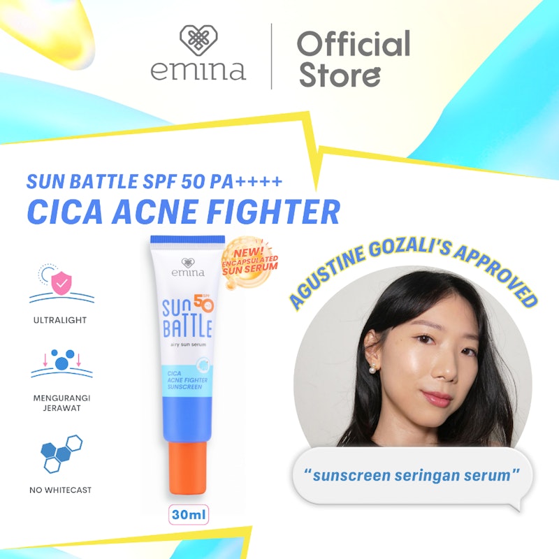 Paragon Technology and Innovation Emina Sun Battle SPF 50 PA++++ Cica Acne Fighter Sunscreen