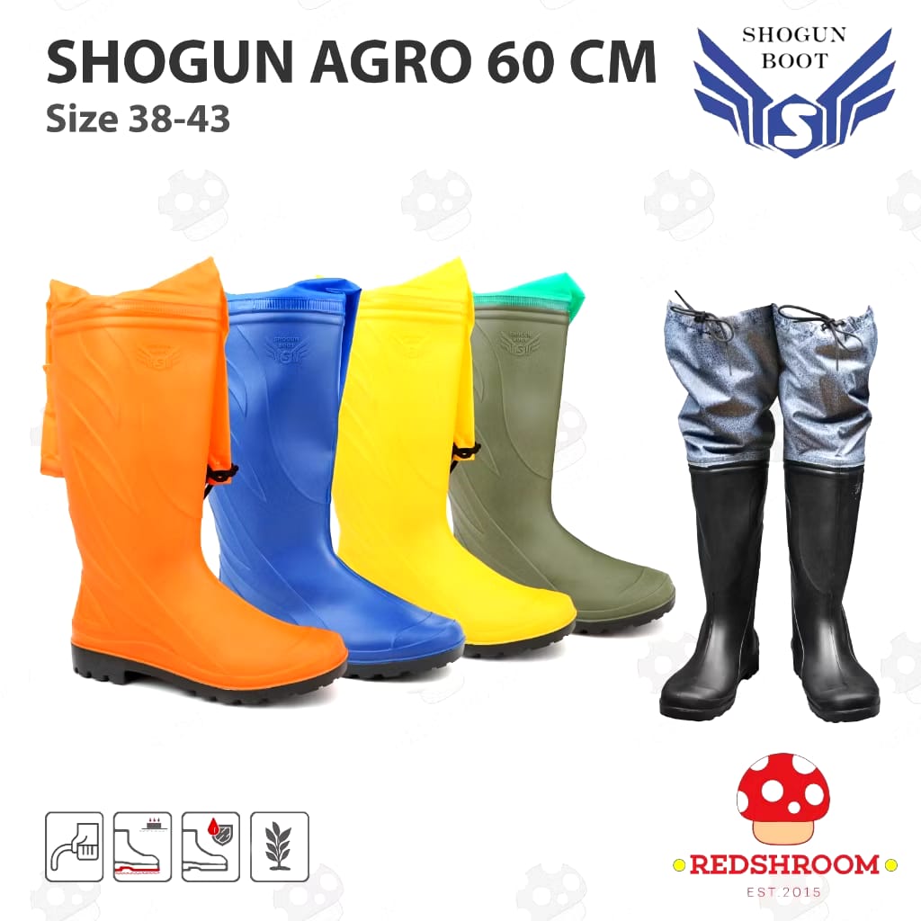 Tugu Permata SHOGUN Agro Sepatu Boot Pertanian 60 cm
