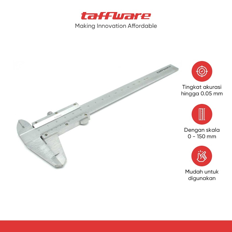 Taffware Jangka Sorong Stainless Micrometer 15 cm 3