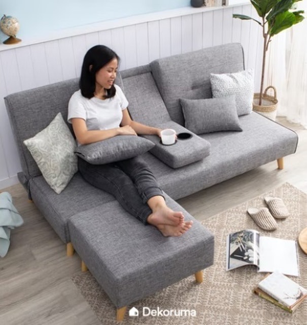 Daito Sofabed L Set dengan Stool