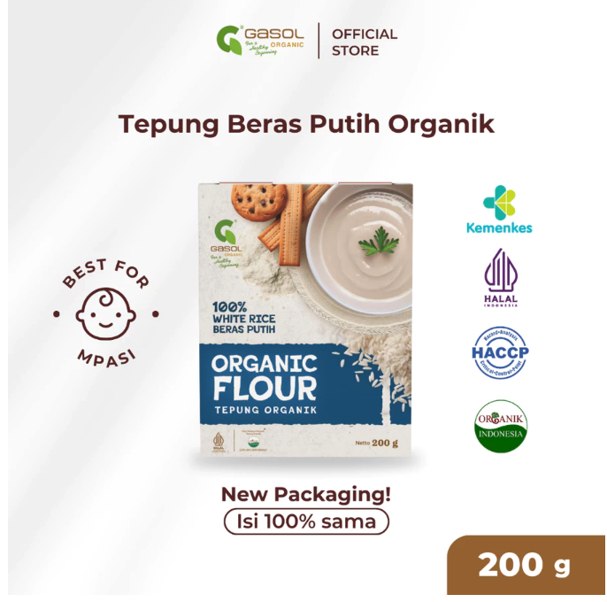 Gasol Pertanian Organik Gasol White Rice Organic Flour 