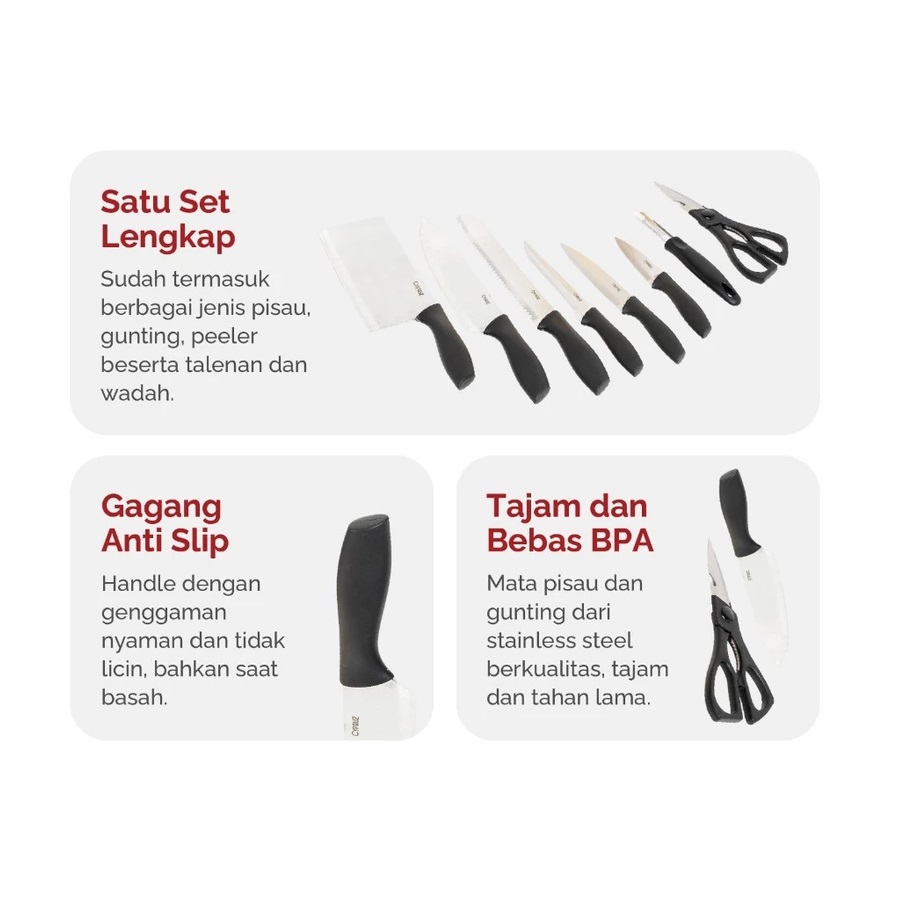 Cypruz Pisau Set Premium 10 pcs 3