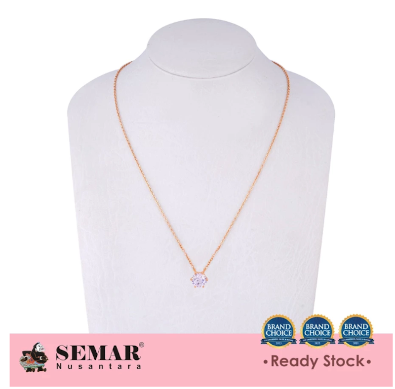 Semar Nusantara Kalung Adelia Solitaire Rose Gold 17K 2