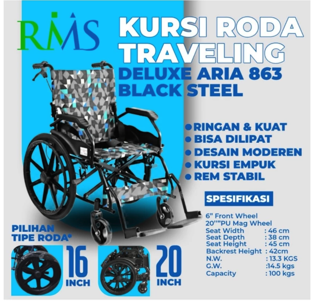  RMS Kursi Roda Aria BS 863
