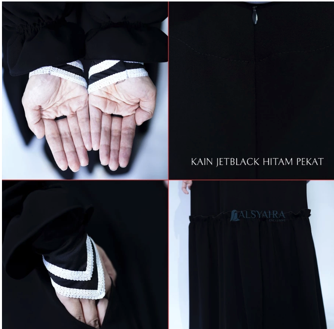 Alsyahra Umar Indonesia Alsyahra Exclusive Abaya Gamis Syari Jamila Jetblack