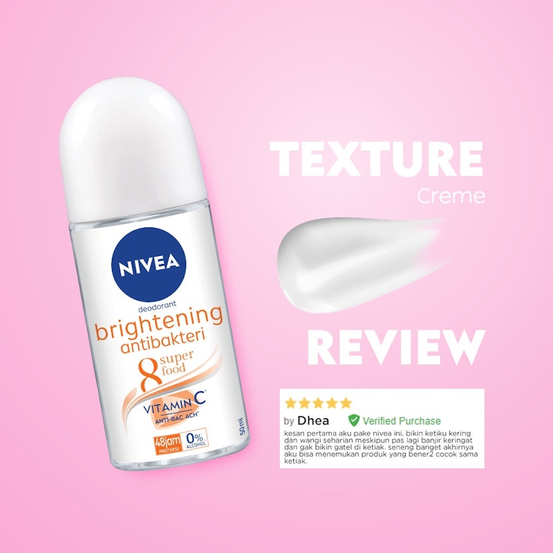 Nivea Brightening Antibakteri 8 Superfood Deodorant Roll On 5
