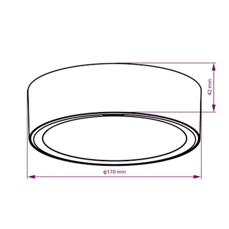 Downlight Meson Outbow 17W White 4