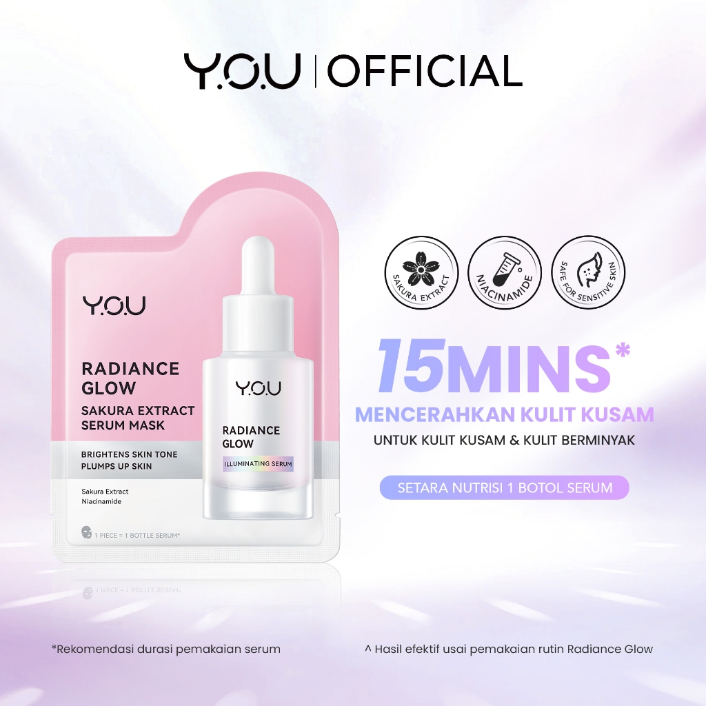 HEBE Beauty Style Y.O.U Radiance Glow Sakura Extract Serum Mask