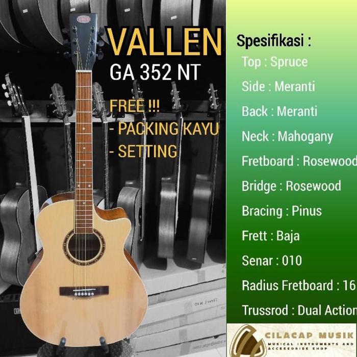  Vallen Gitar Akustik Elektrik GA 352