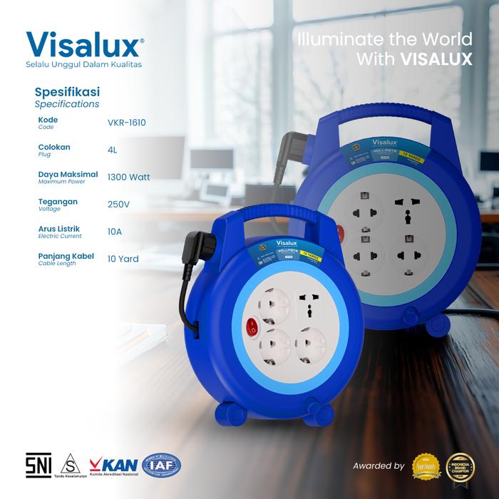 Golden Batam Raya Visalux Rollmate Cord Reel with Switch 10 Yard VKR1610