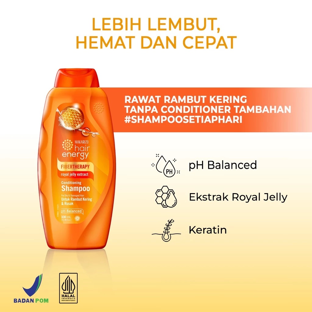 Akasha Wira International Makarizo Hair Energy Fibertherapy Conditioning Shampoo with Royal Jelly Extract