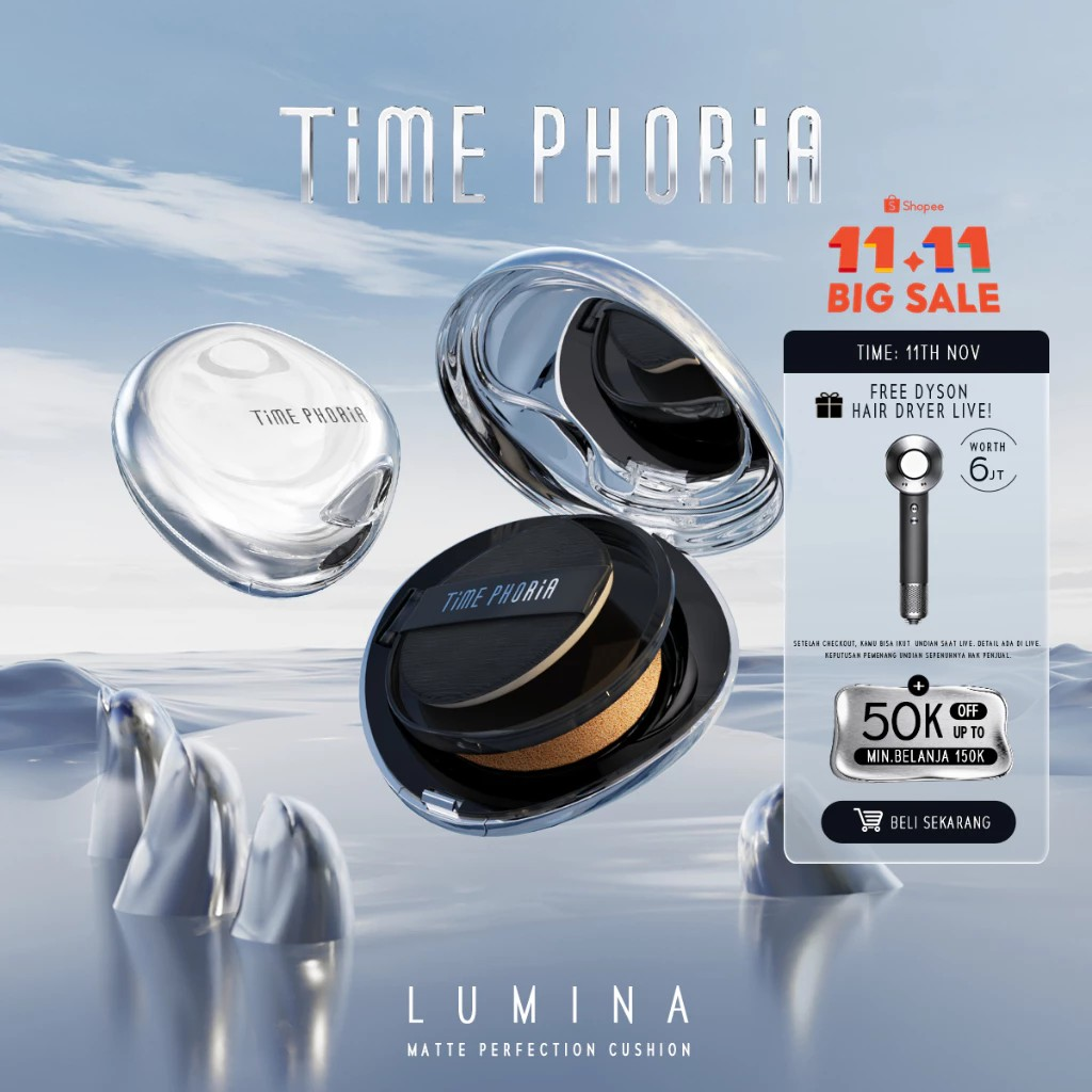 TimePhoria TimePhoria Timeless Lumina Matte Perfection Cushion 04 Beige