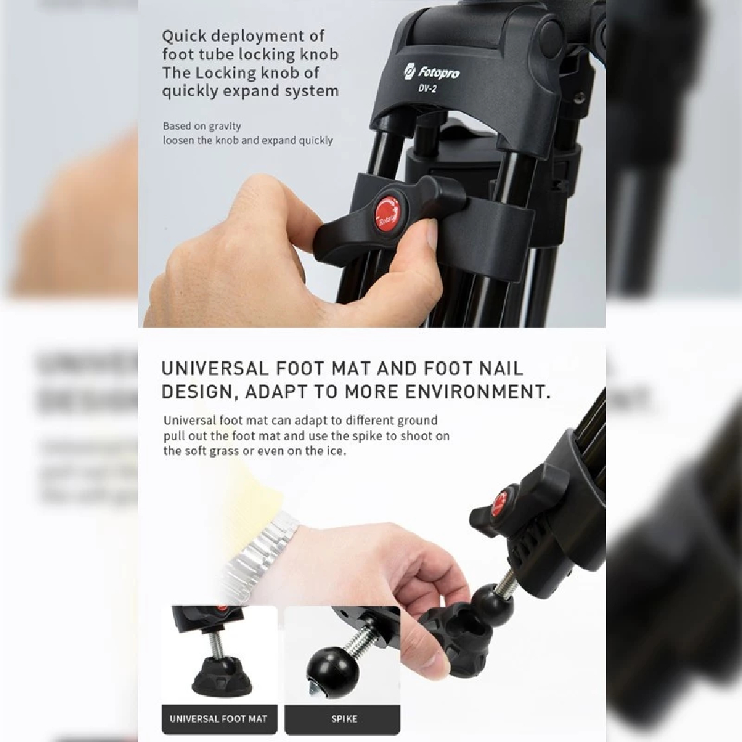 Fotopro Fotopro DV2 Professional Tripod