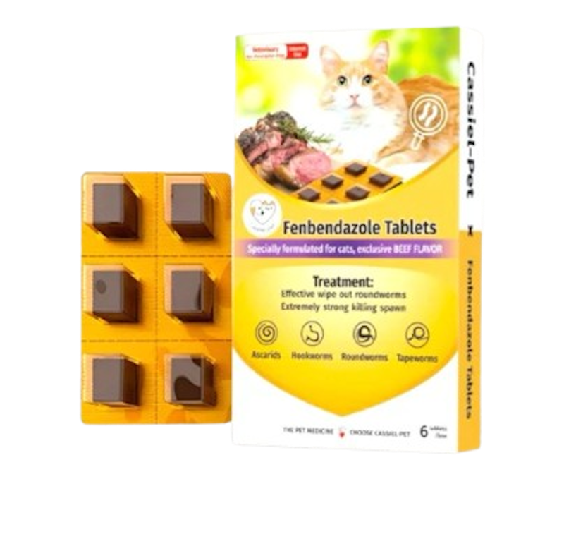 Cassiel Pet Dualmectin Dewormer Chewable Tablets for Cats 1