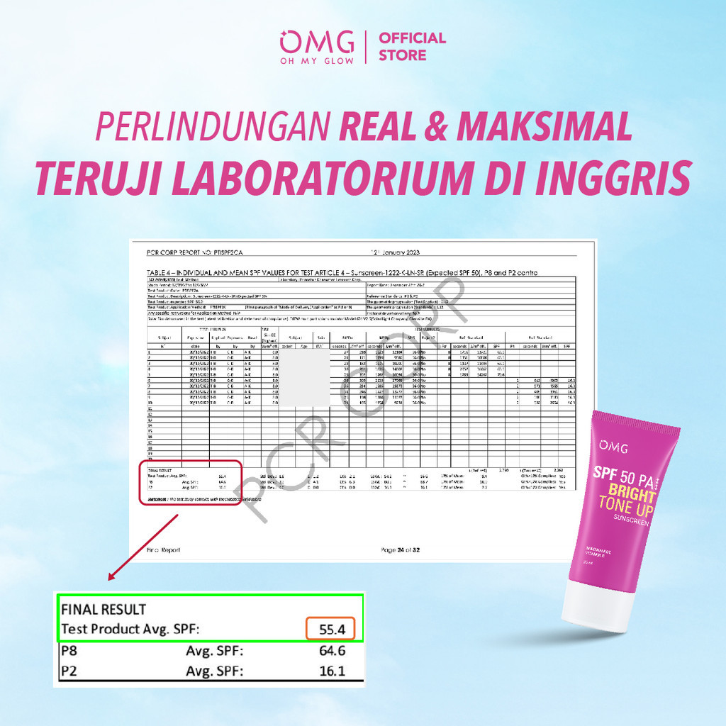 Paragon Technology and Innovation OMG Bright Tone Up Sunscreen