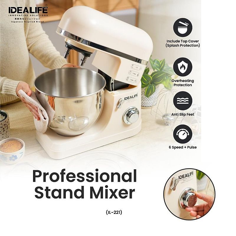 Lionstar Jaya Indonesia IDEALIFE Professional Stand Mixer  IL-221S