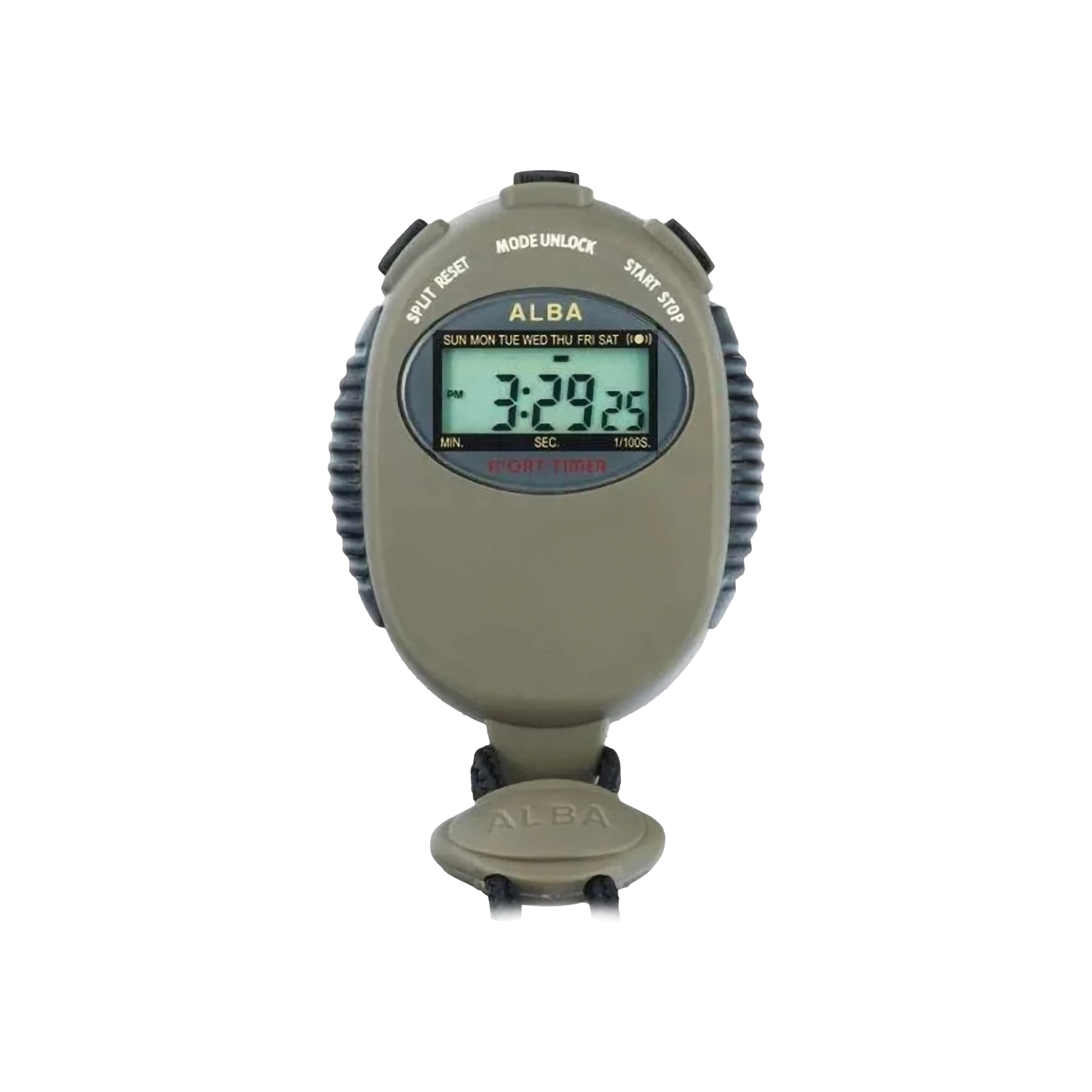 Alba Digital Stopwatch Olive Resin Case 1