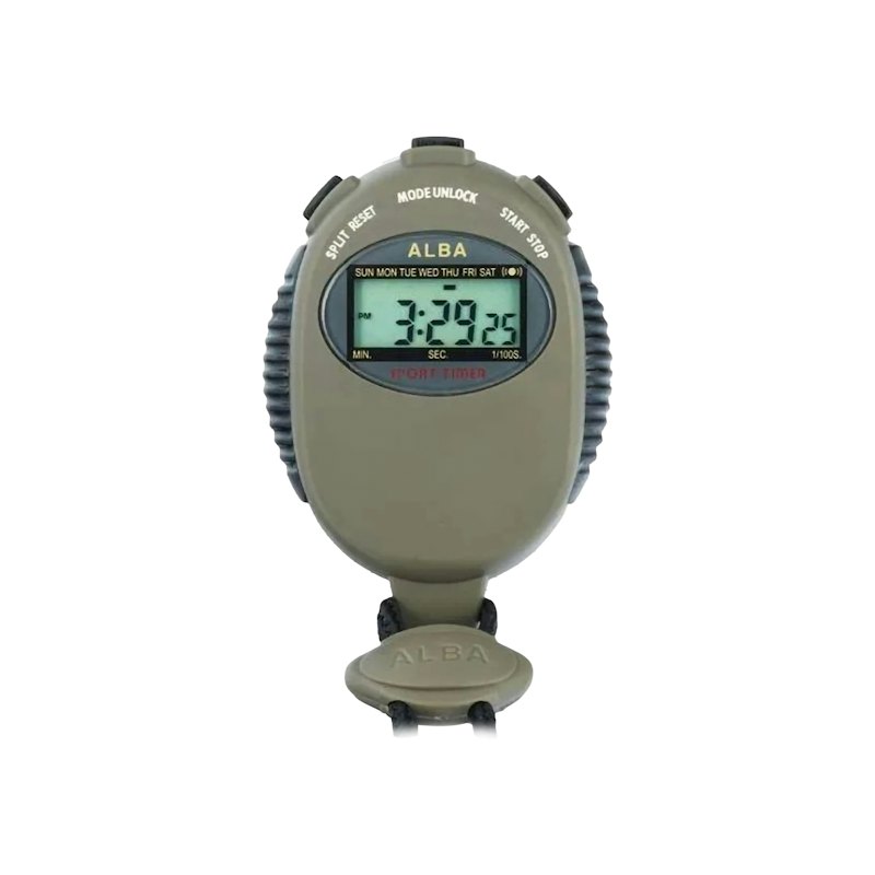 Alba Digital Stopwatch Olive Resin Case 1