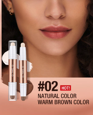 O.TWO. Glow Lift Light Shadow Contour Stick 02 Natural - Warm Brown 3