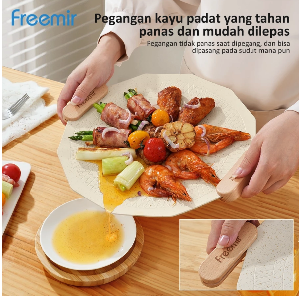 Dachin Etech Global Freemir Grill Pan Anti Lengket 30cm Beige Capitan